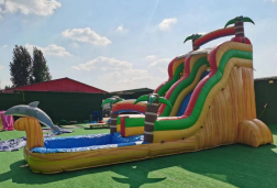 marble yellow water slide