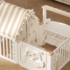 Owl Tent House with Door and Toy Rack