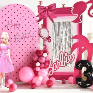 Custom Barbie-Themed Party Backdrop