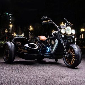 High-End Dual Seat 12V Electric Car with Foot Pedal, Leather Seats, and Soft Wheels