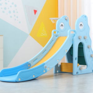 Baby Slide Playset with Basketball Hoop& Ring Toss